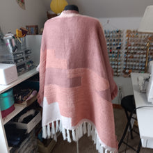 Load image into Gallery viewer, Rose and Pink Heavy Chenille Wrap Shawl