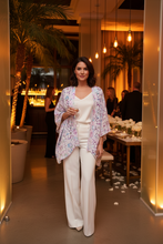 Load image into Gallery viewer, Lilac flower Kimono