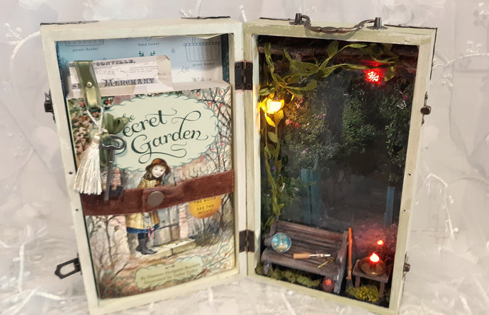 The Secret Garden lighted diorama bookbox with book
