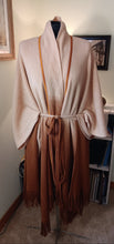Load image into Gallery viewer, Cantelope/Rust Knit Wrap Shawl with Attached Belt