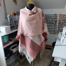 Load image into Gallery viewer, Rose and Pink Heavy Chenille Wrap Shawl