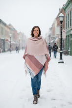 Load image into Gallery viewer, Rose and Pink Heavy Chenille Wrap Shawl
