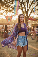 Load image into Gallery viewer, Purple rain kimono