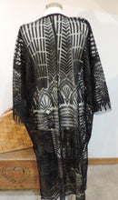Load image into Gallery viewer, Long Black Lace Kimono