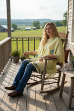 Load image into Gallery viewer, Hand dyed 100% cotton wrap shawl, with applique