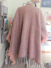 Load image into Gallery viewer, Salmon and Gray Heavyweight Wrap Shawl