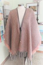 Load image into Gallery viewer, Salmon and Gray Heavyweight Wrap Shawl