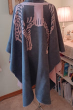 Load image into Gallery viewer, Gray and Pink Cotton Fleece Reversible Wrap