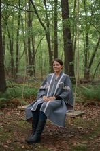 Load image into Gallery viewer, Gray and Pink Cotton Fleece Reversible Wrap