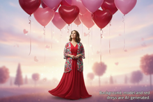 Load image into Gallery viewer, Vintage hearts kimono