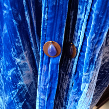 Load image into Gallery viewer, Blue Crushed Velvet Kimono