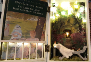Elizabeth & Her German Garden Lighted Diorama Booknook/book