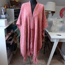Load image into Gallery viewer, Rosy Chenille Wrap Shawl